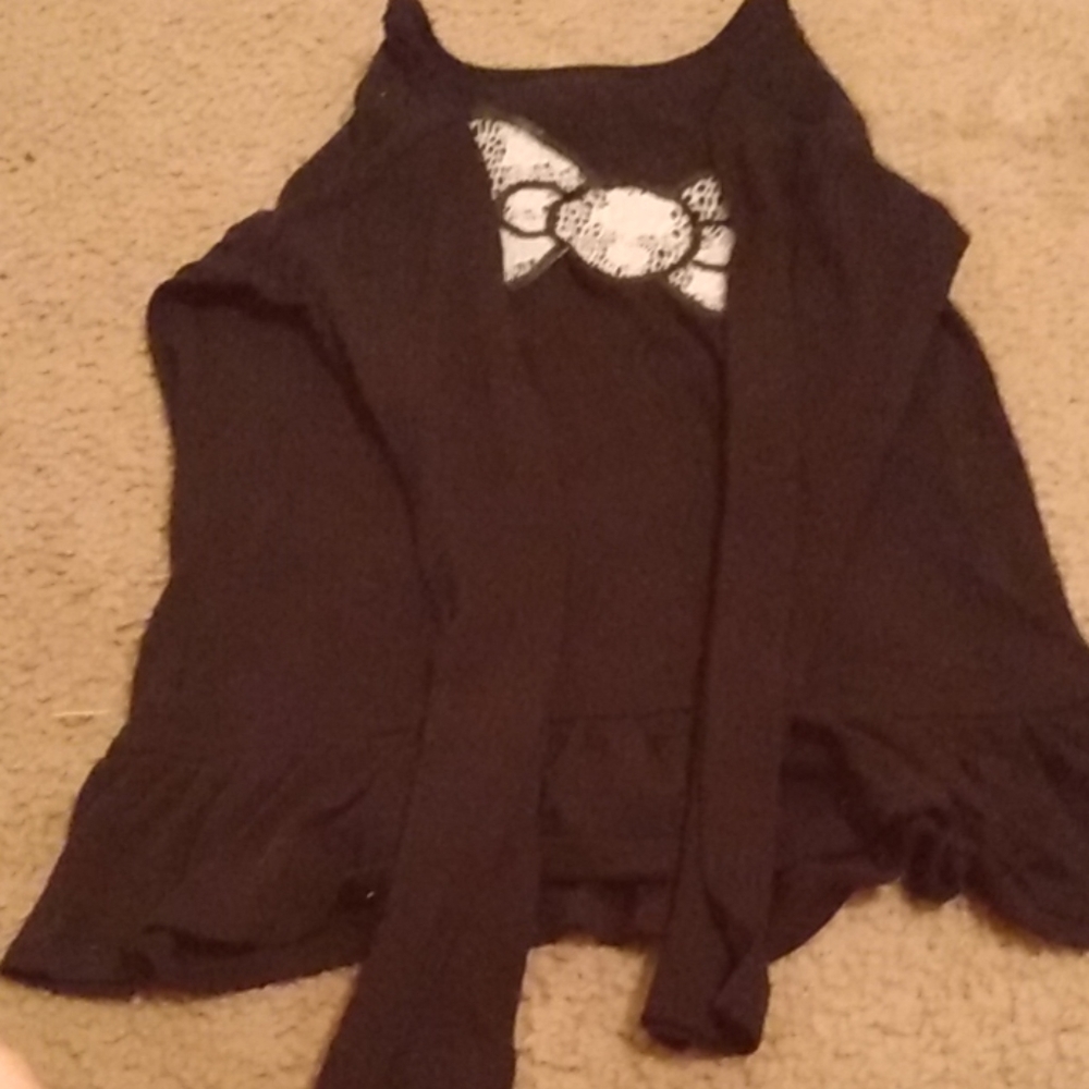 Black hello Kitty bow long sleeve